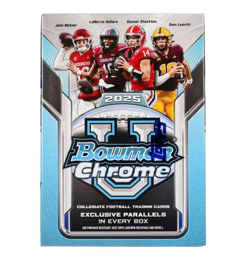 2025 Bowman University Chrome Football 7-Pack Blaster Box